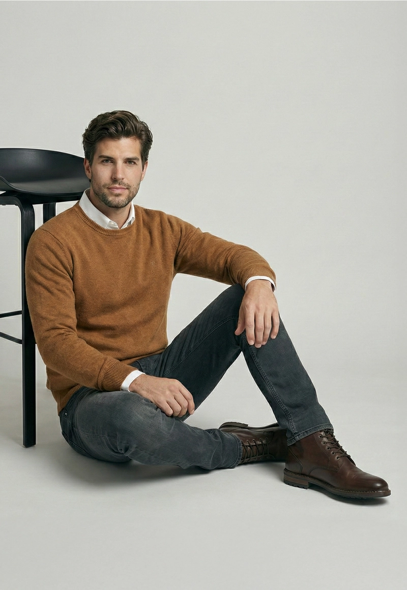 SWEATER PARIS LT CAMEL MELANGE - 5