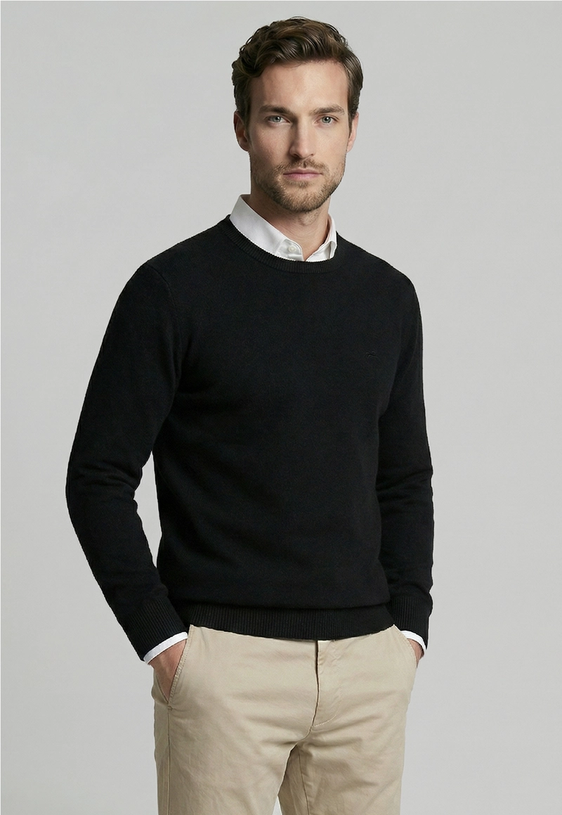 SWEATER REGULAR PARIS BLACK - 1