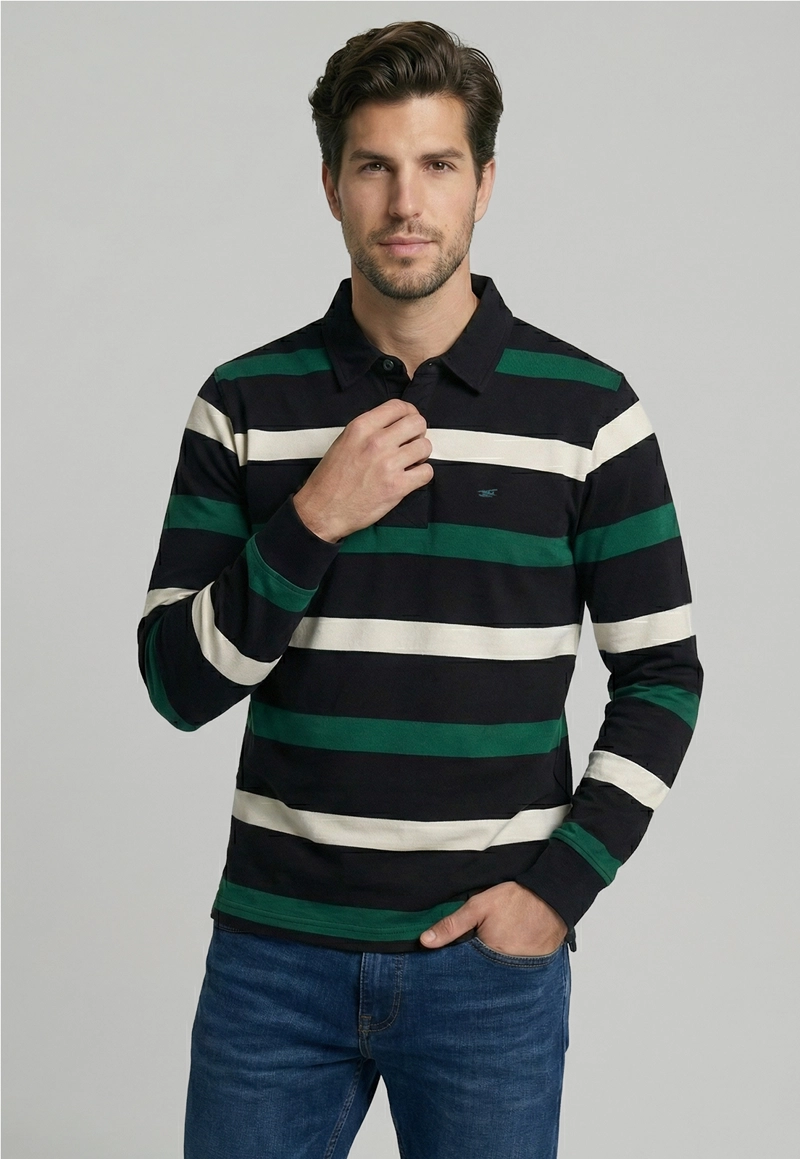 POLERA RUGBY BOSTON GREEN - 1