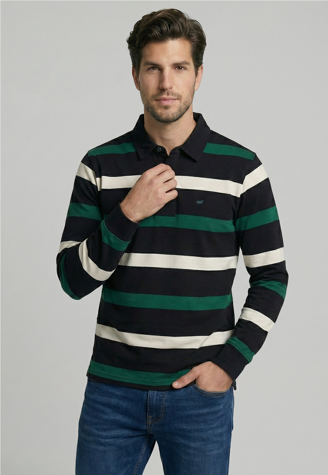 POLERA RUGBY BOSTON GREEN - 1