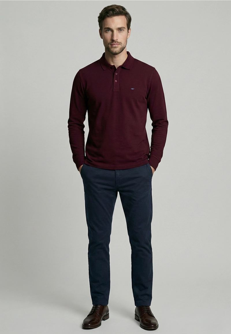 POLERAS BASICA ML PIQUE PLUM - 2