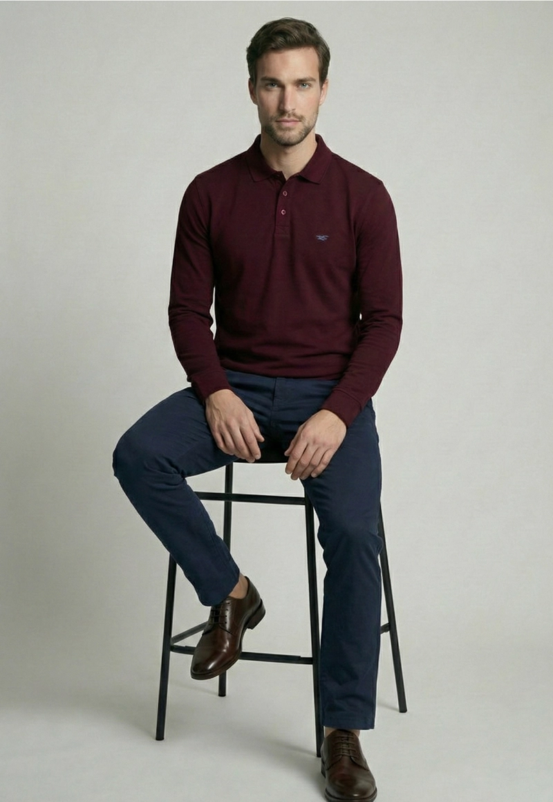 POLERAS BASICA ML PIQUE PLUM - 5