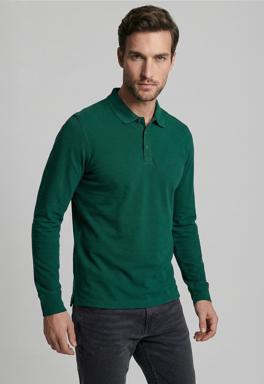 POLERAS BASICA ML PIQUE GREEN - 1