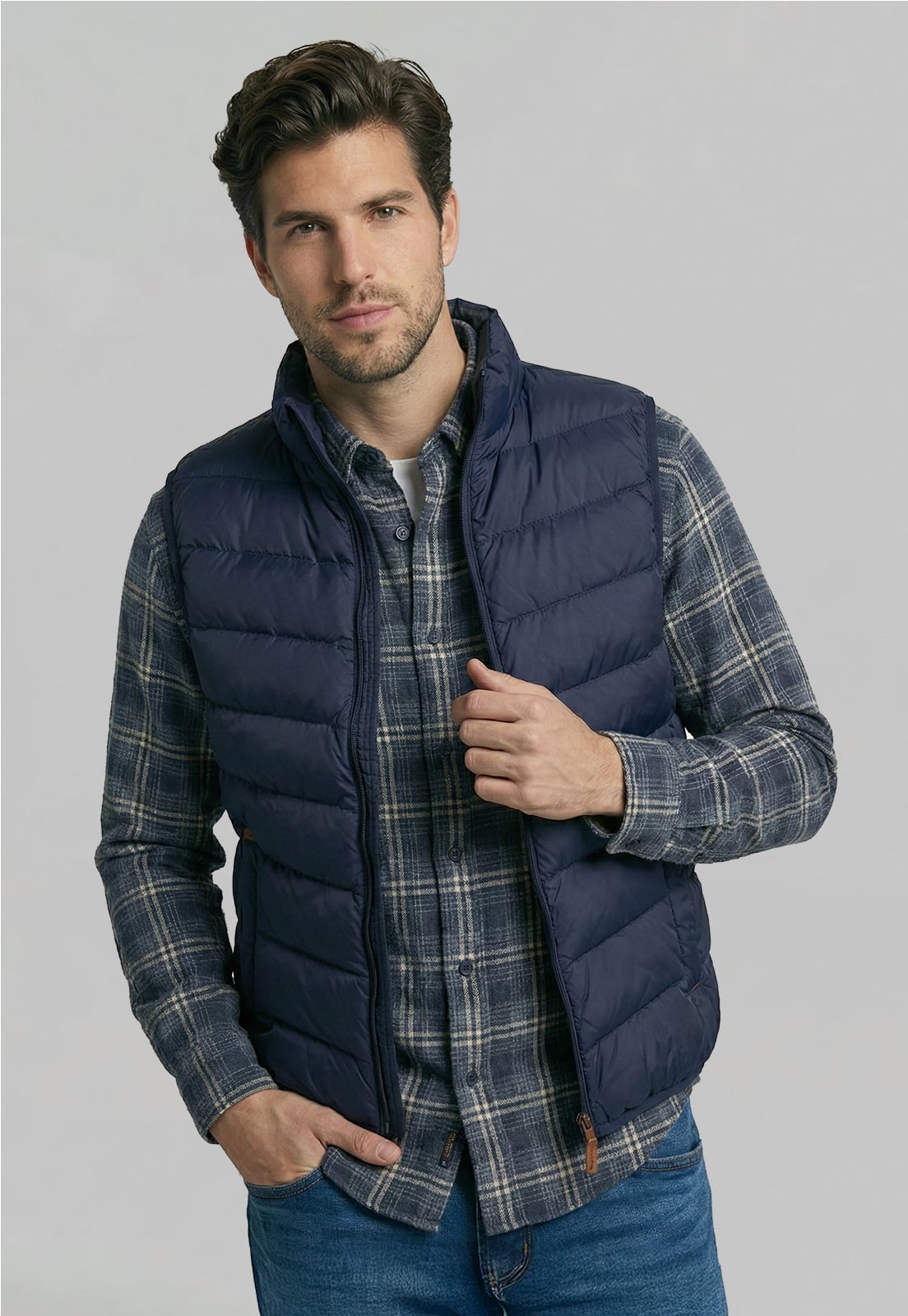 VEST DAYTONA QUILTED NAVY - 1