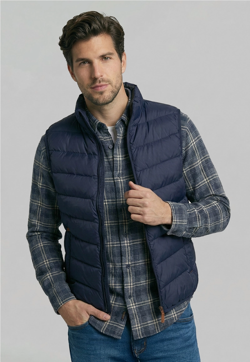 VEST DAYTONA QUILTED NAVY - 1