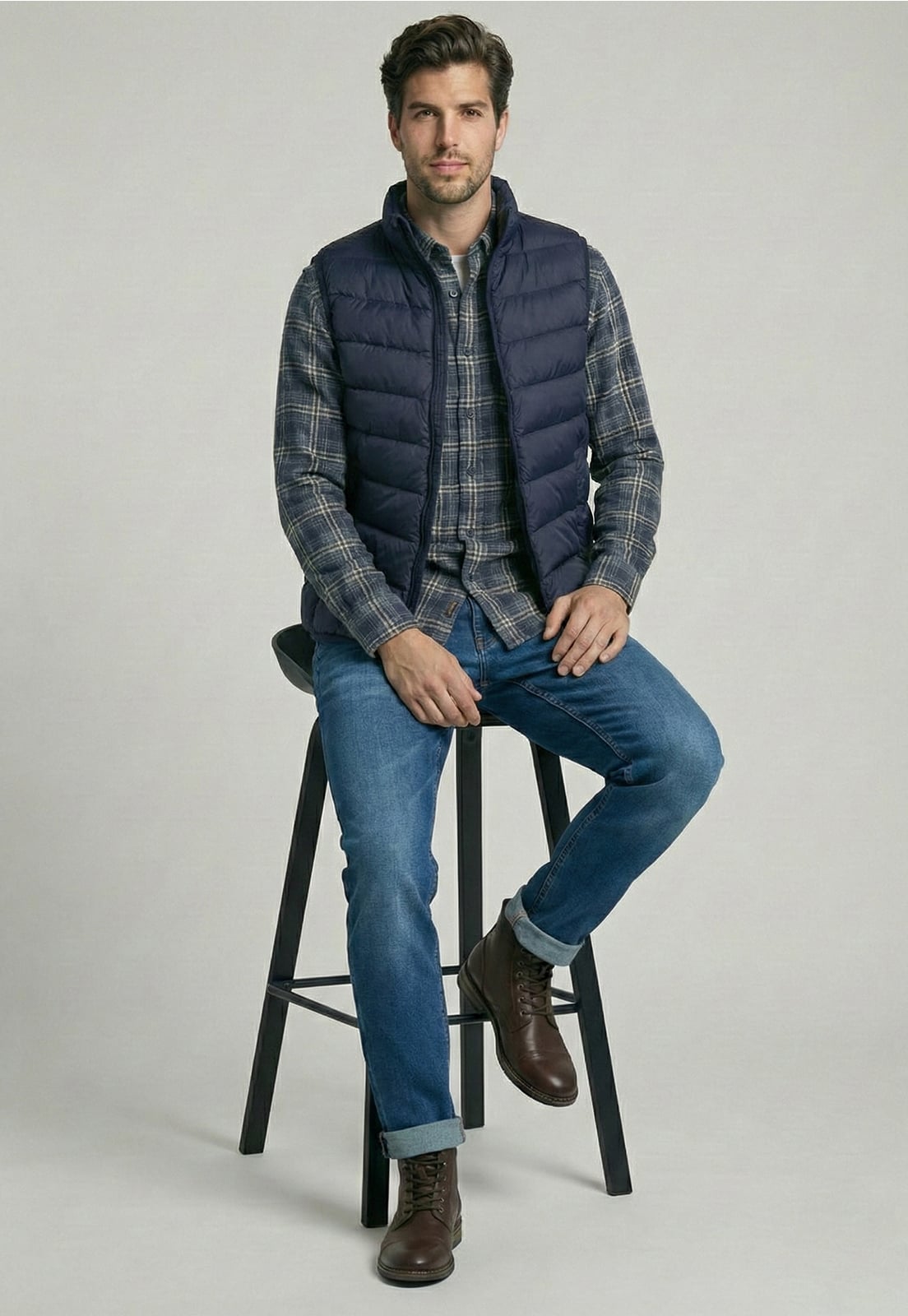 VEST DAYTONA QUILTED NAVY - 5