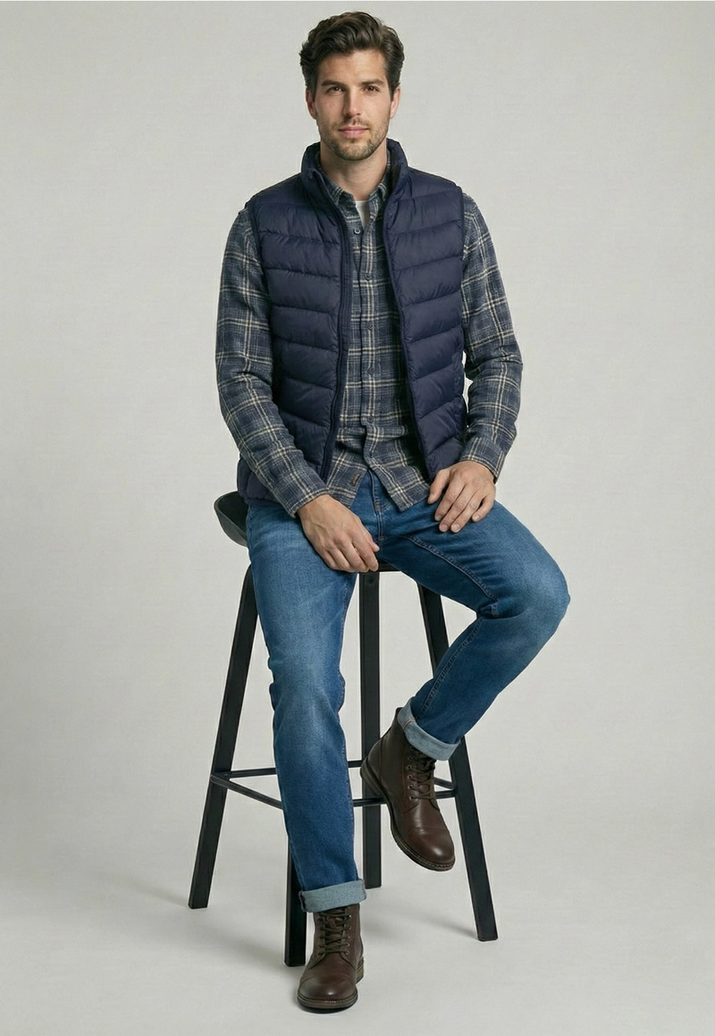 VEST DAYTONA QUILTED NAVY - 5