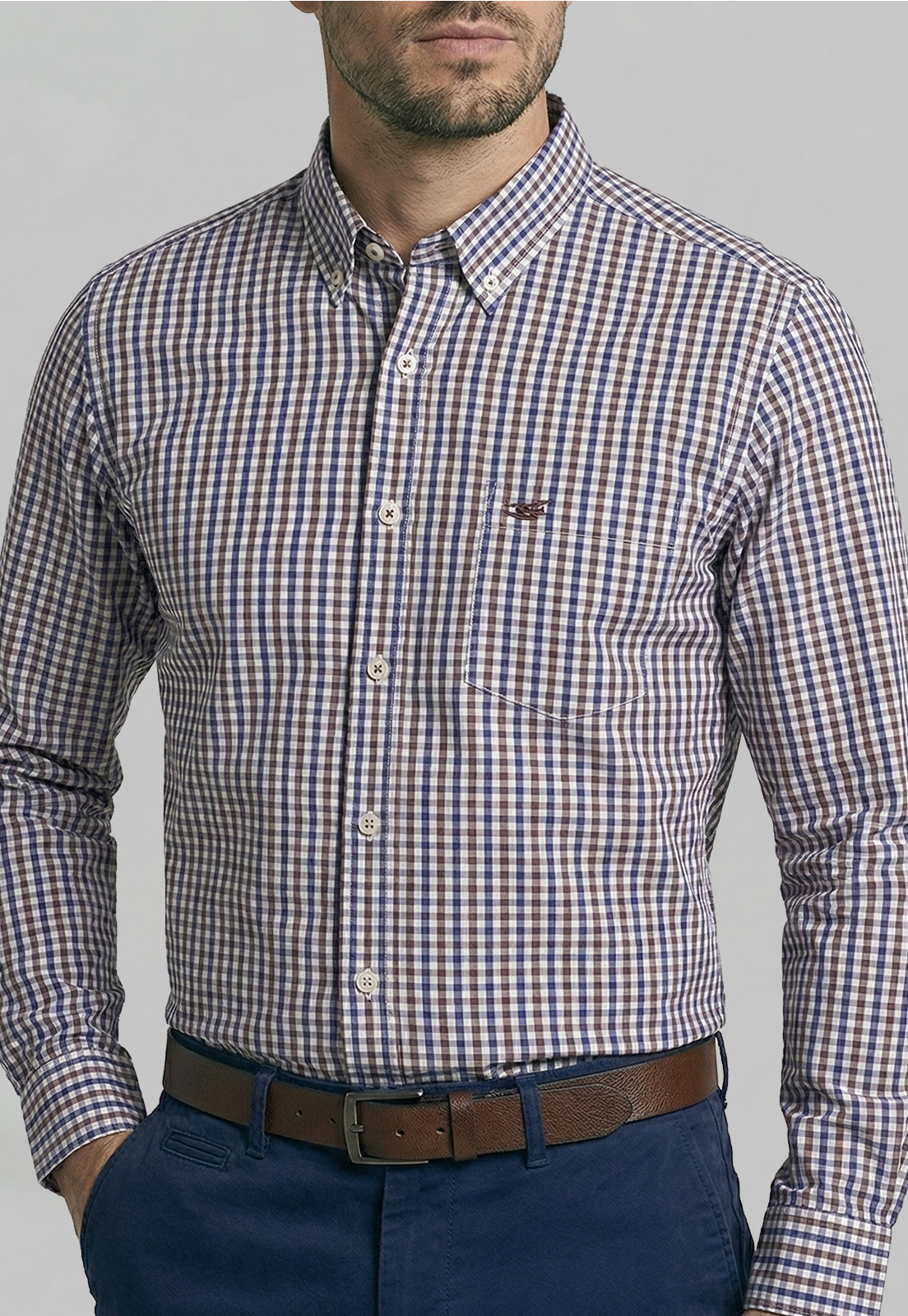 CAMISA BELLEVUE BROWN - 3