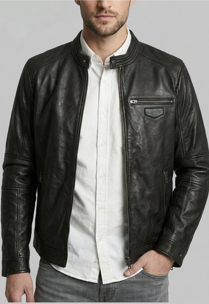CHAQUETA DE CUERO BLACK MEMPHIS - 3