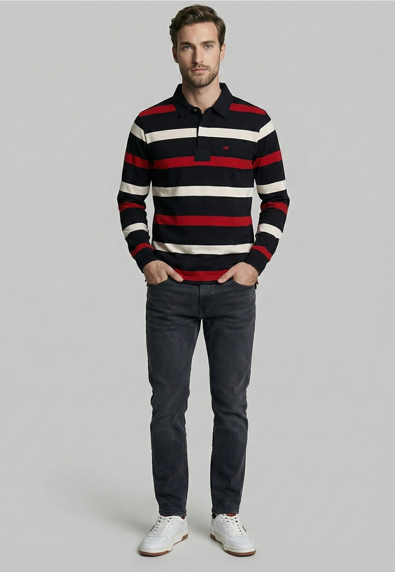 POLERA RUGBY BOSTON RED - 2