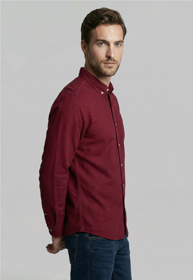CAMISA BOLTON BURGUNDY - 1