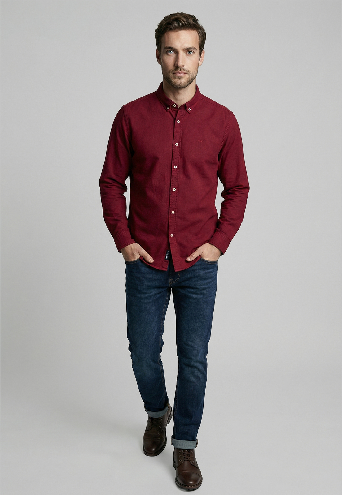 CAMISA BOLTON BURGUNDY - 2