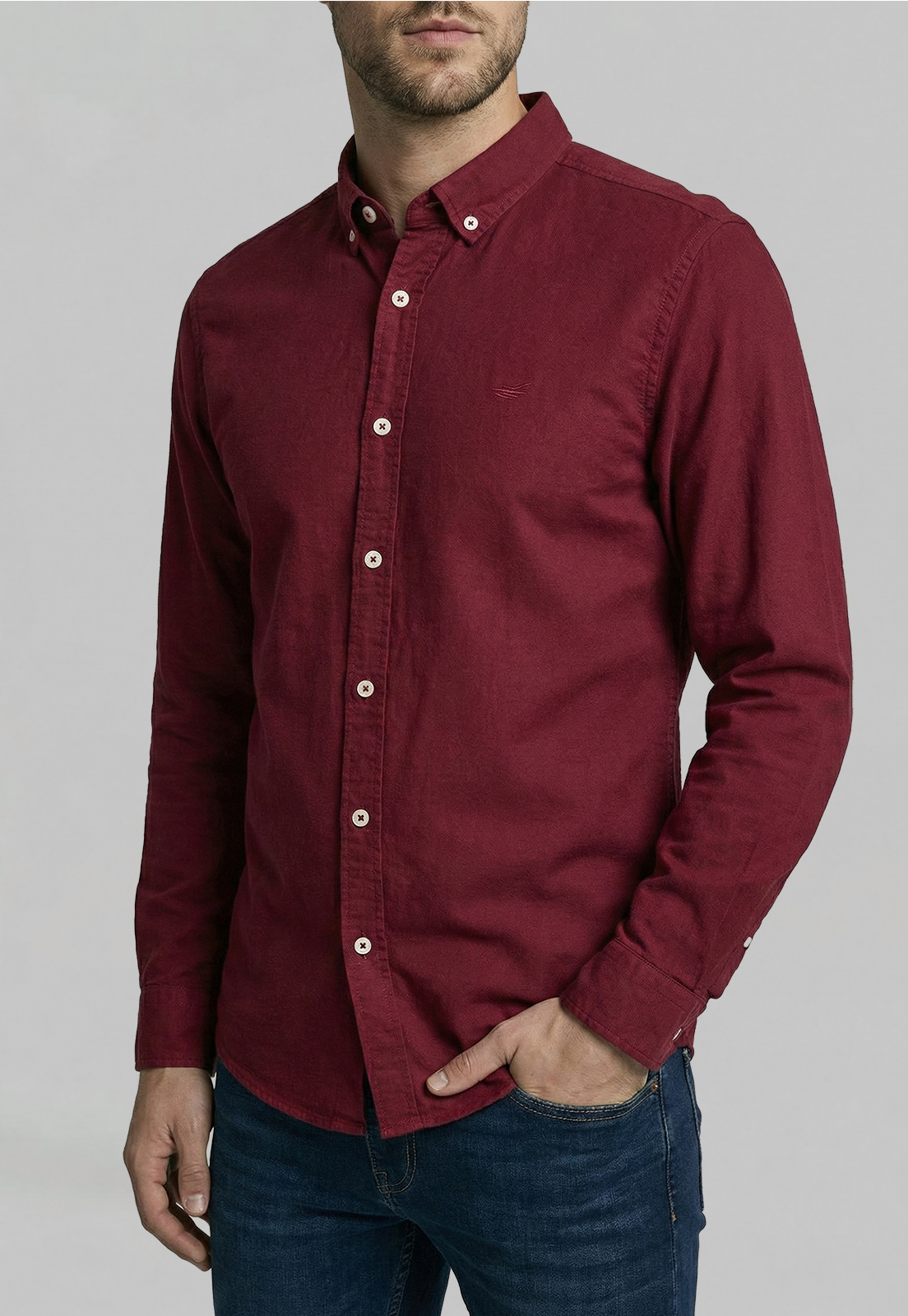 CAMISA BOLTON BURGUNDY - 3