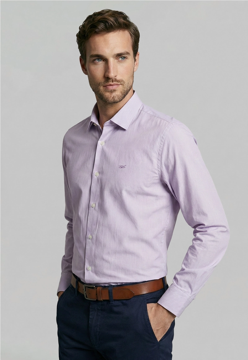 CAMISA SMART CASUAL CALABASAS VIOLET - 1