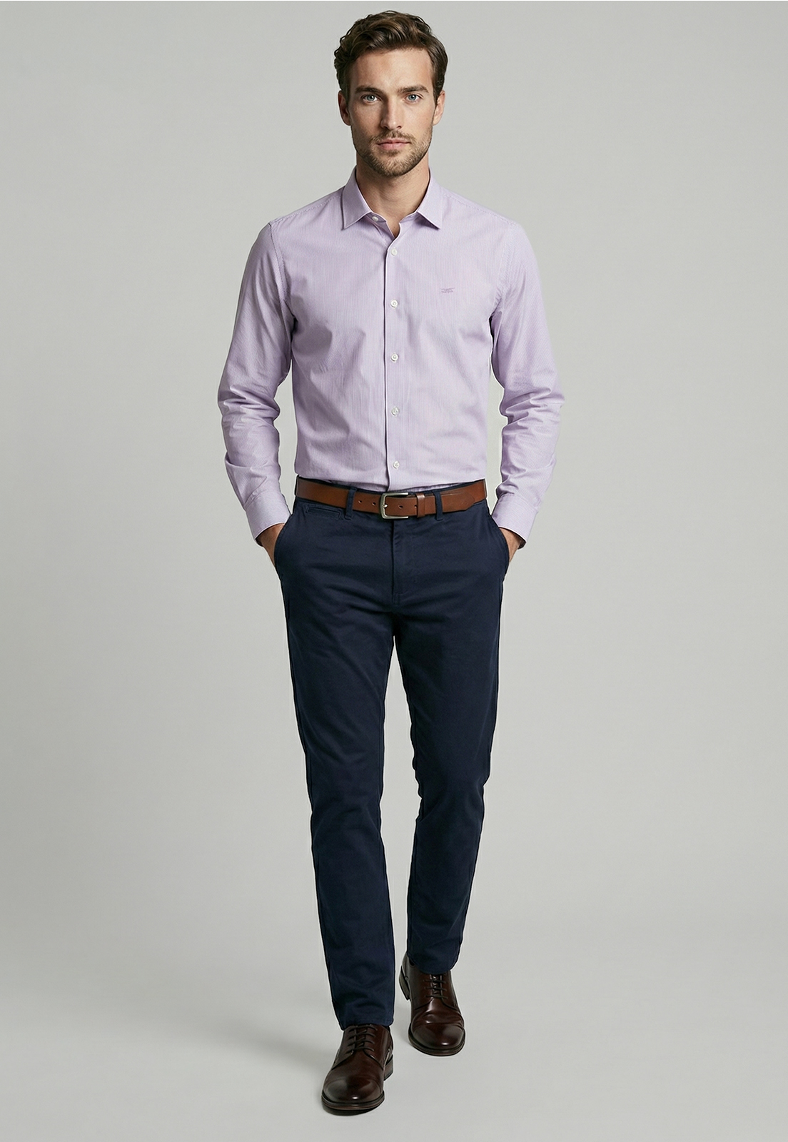 CAMISA SMART CASUAL CALABASAS VIOLET - 2