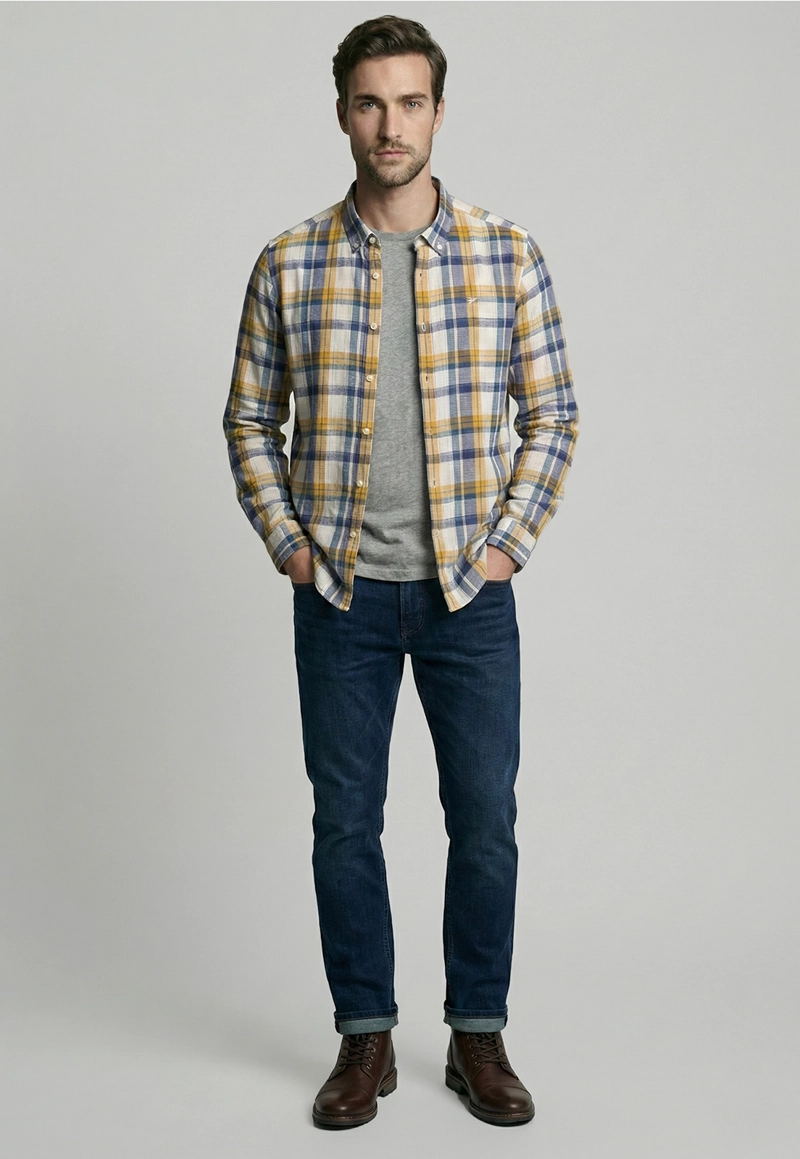 CAMISA CHELSEA MUSTARD - 2
