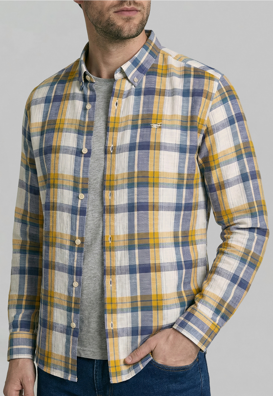 CAMISA CHELSEA MUSTARD - 3