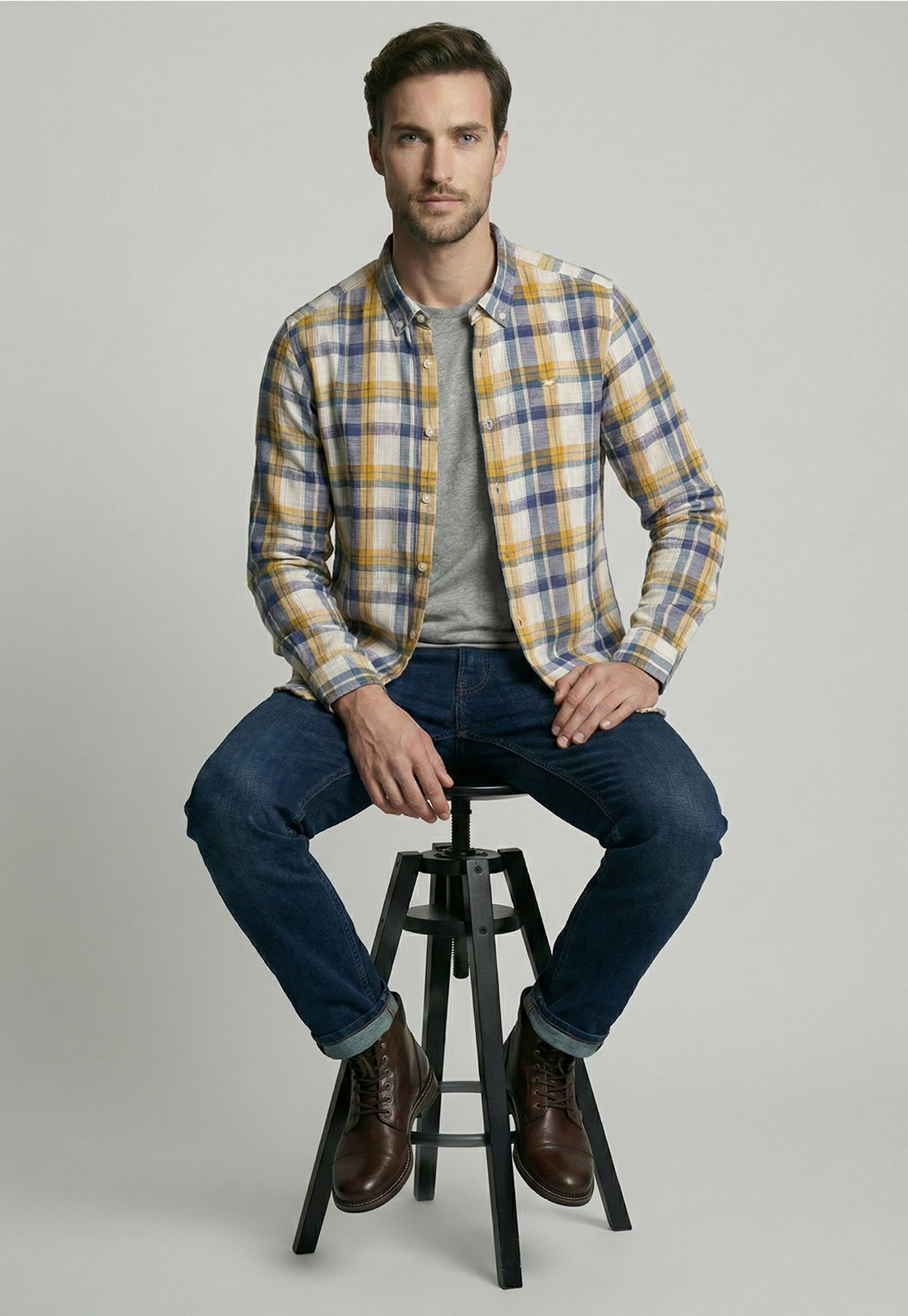 CAMISA CHELSEA MUSTARD - 5