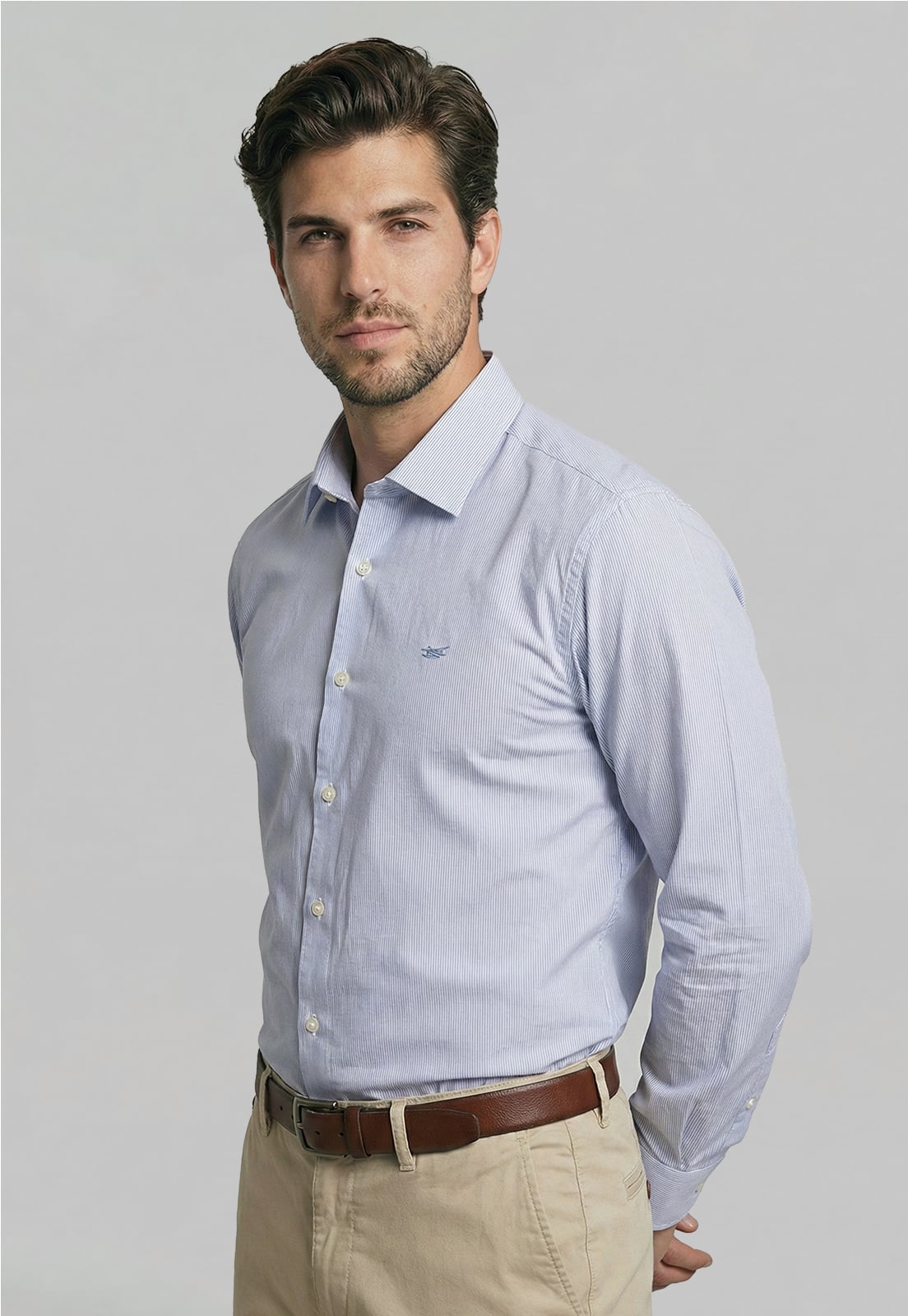 CAMISA SMART CASUAL CALABASAS SKY - 1