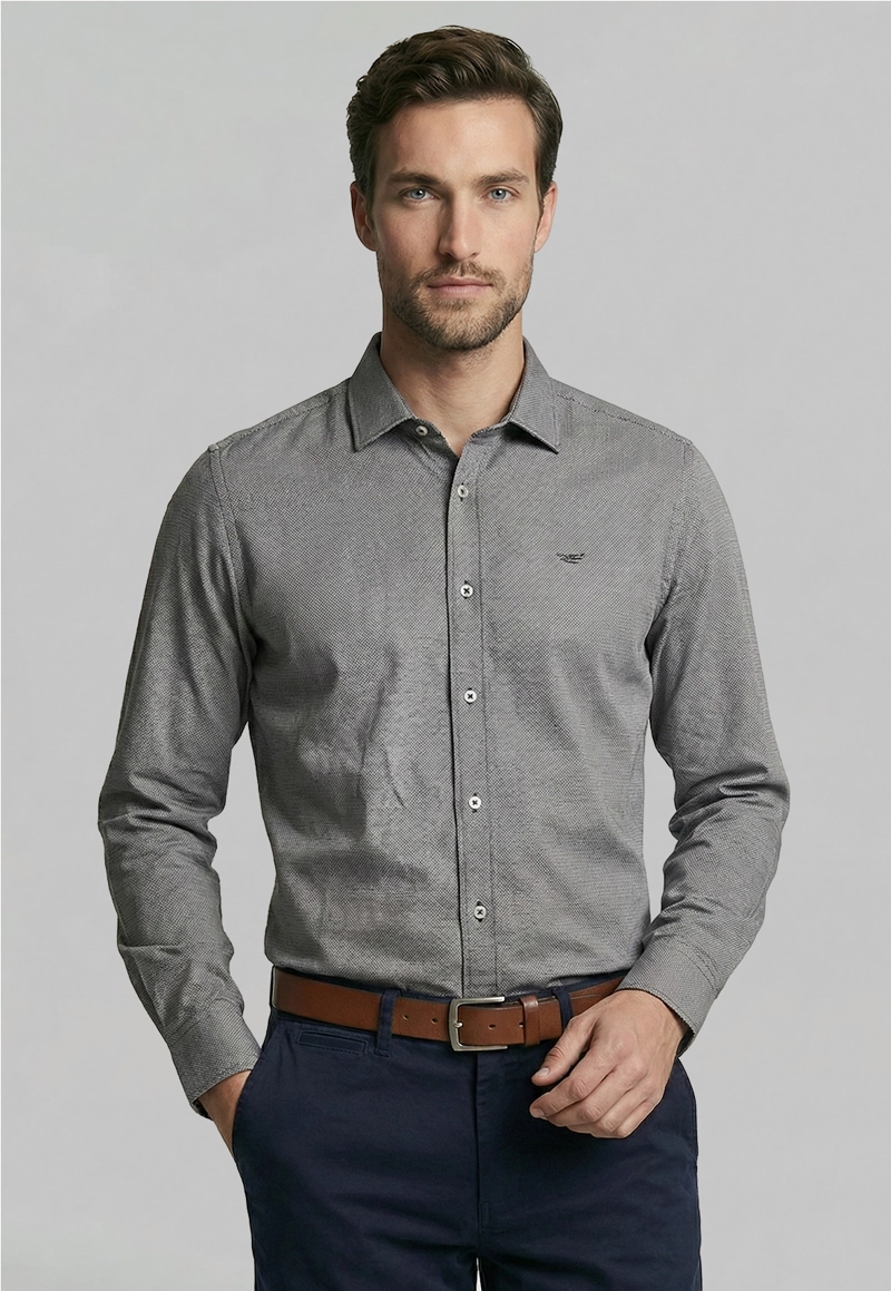 CAMISA SMART CASUAL CONCORDIA BLACK - 1