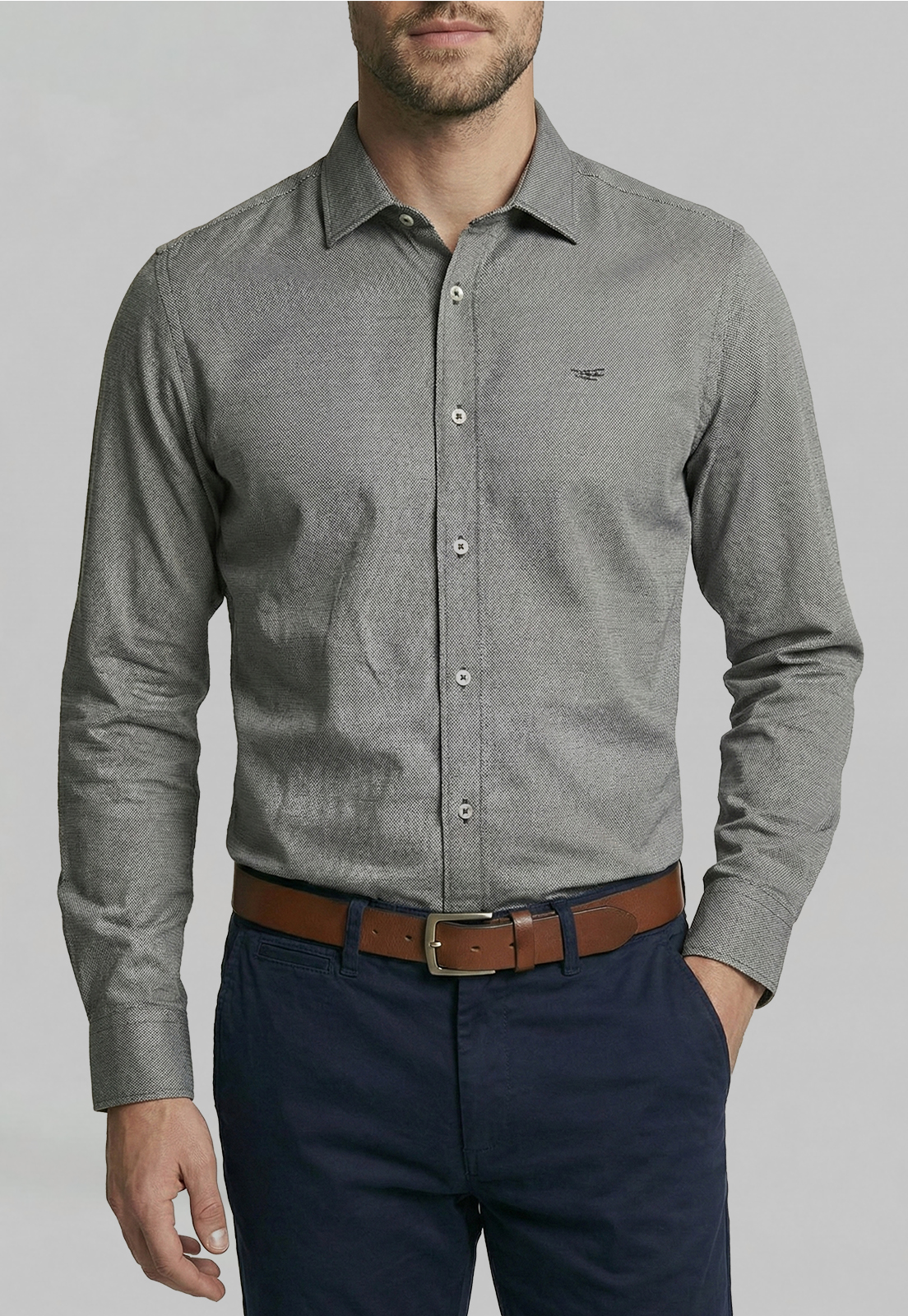 CAMISA SMART CASUAL CONCORDIA BLACK - 3