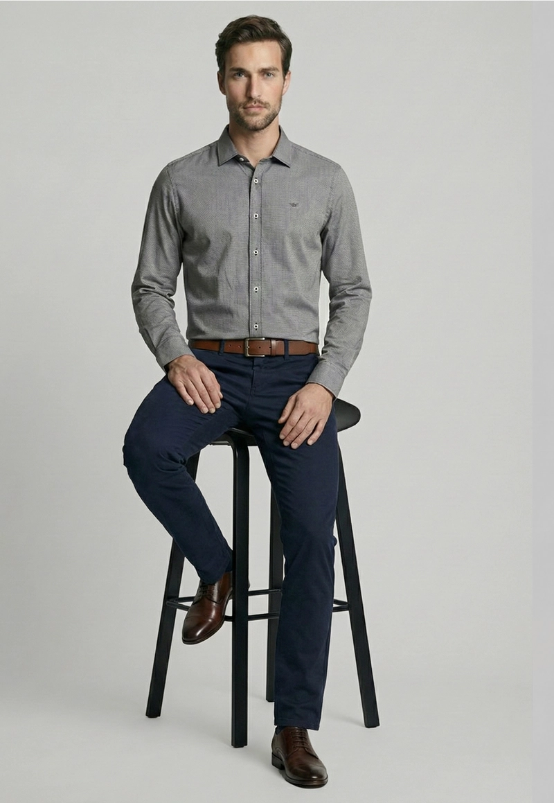 CAMISA SMART CASUAL CONCORDIA BLACK - 5