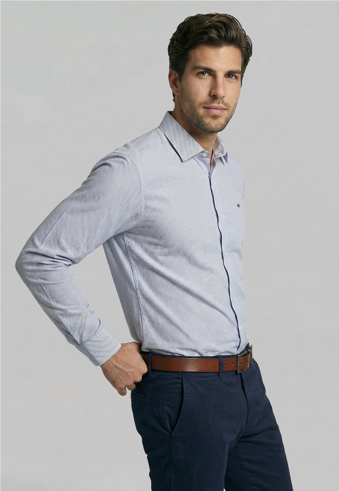 CAMISA SMART CASUAL CALABASAS NAVY - 1