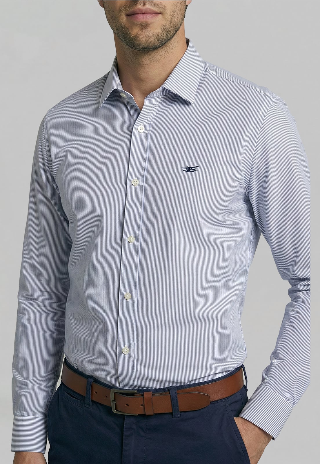 CAMISA SMART CASUAL CALABASAS NAVY - 3