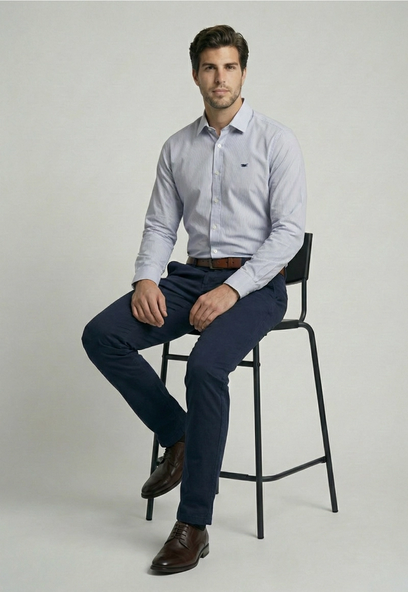 CAMISA SMART CASUAL CALABASAS NAVY - 5