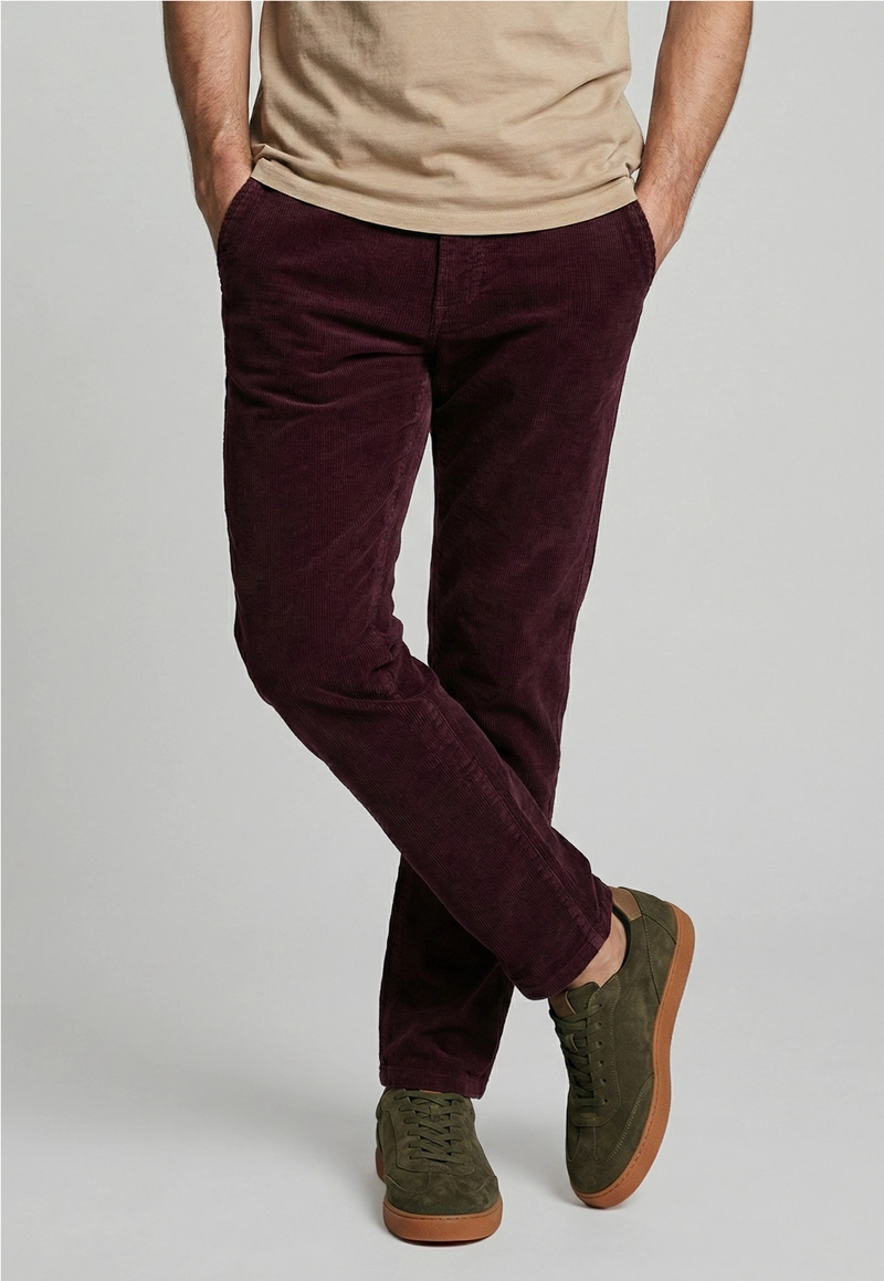 PANTALON CAMDEM BURGUNDY - 1