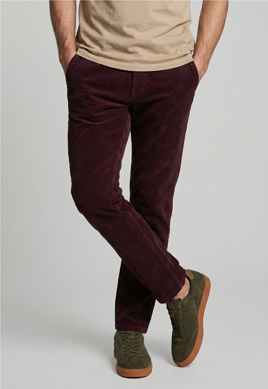 PANTALON CAMDEM BURGUNDY - 1