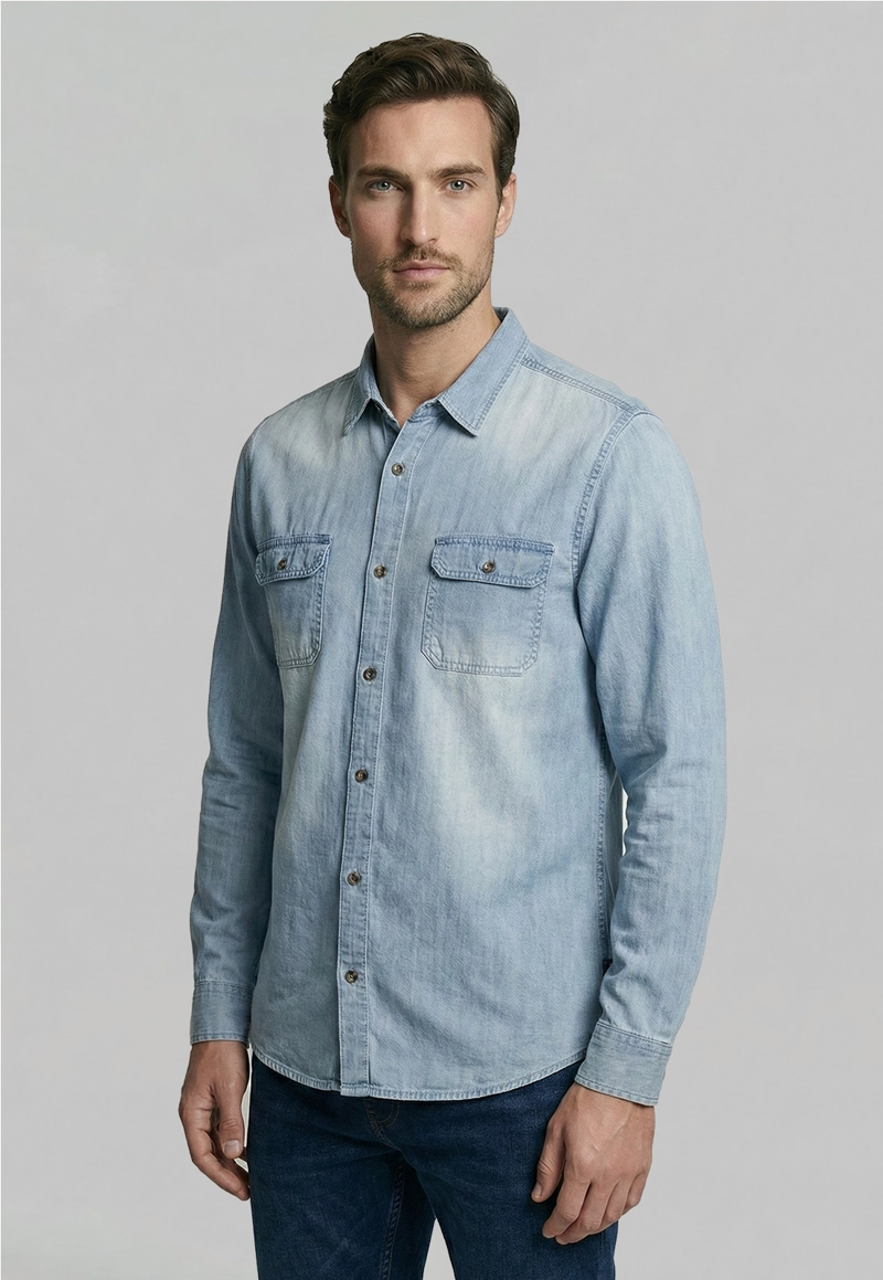 CAMISA BROOKLYN LT BLUE - 1