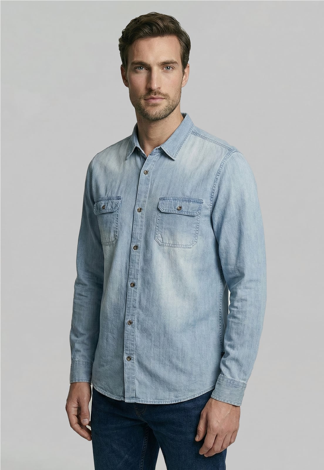 CAMISA BROOKLYN LT BLUE - 1