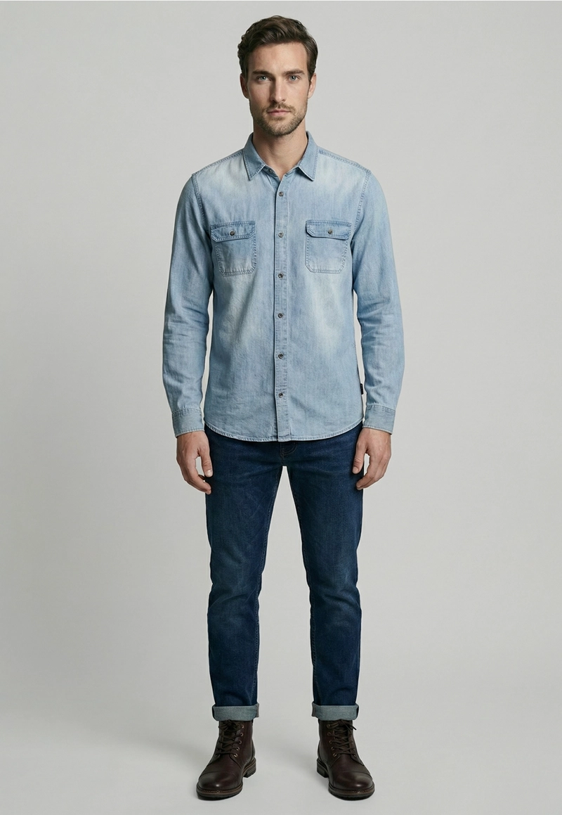 CAMISA BROOKLYN LT BLUE - 2
