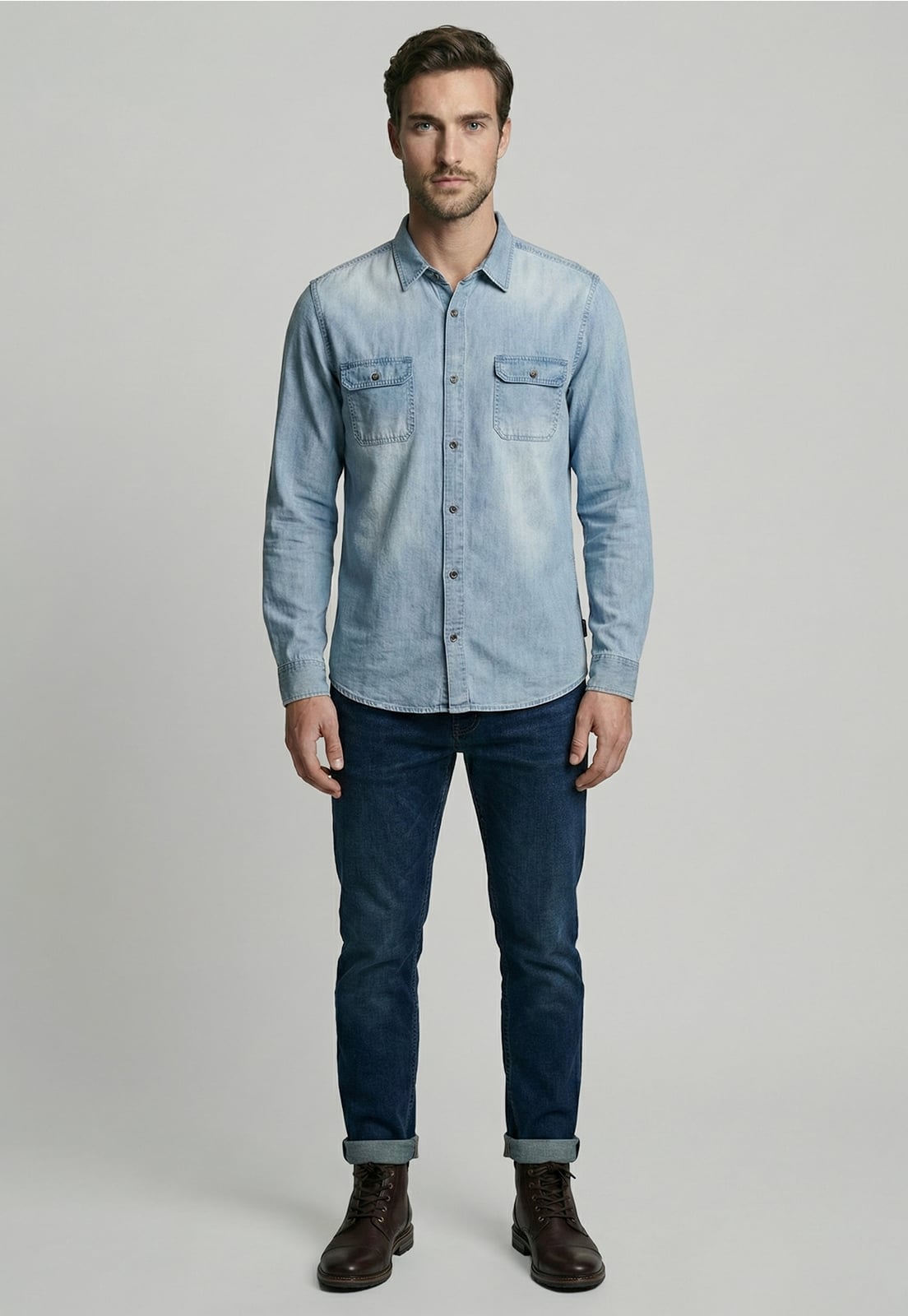 CAMISA BROOKLYN LT BLUE - 2