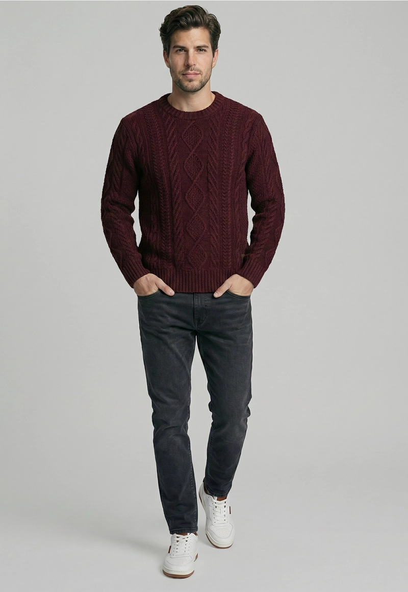 SWEATER CHANDLER PLUM MELANGE - 2