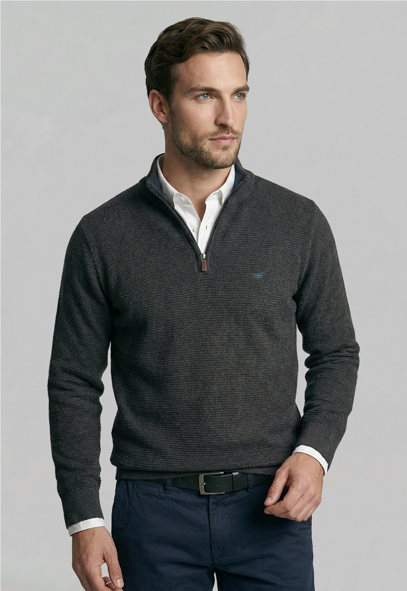 SWEATER BAYTOWN CHARCOL MELA - 1