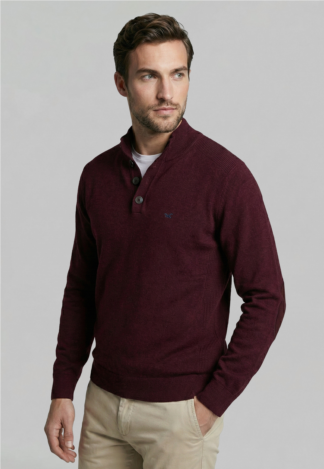 SWEATER BRISTOL PLUM MELANGE - 1