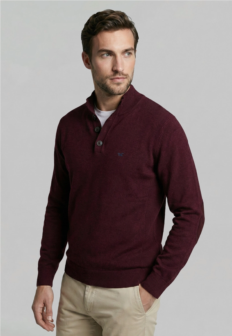 SWEATER BRISTOL PLUM MELANGE - 1