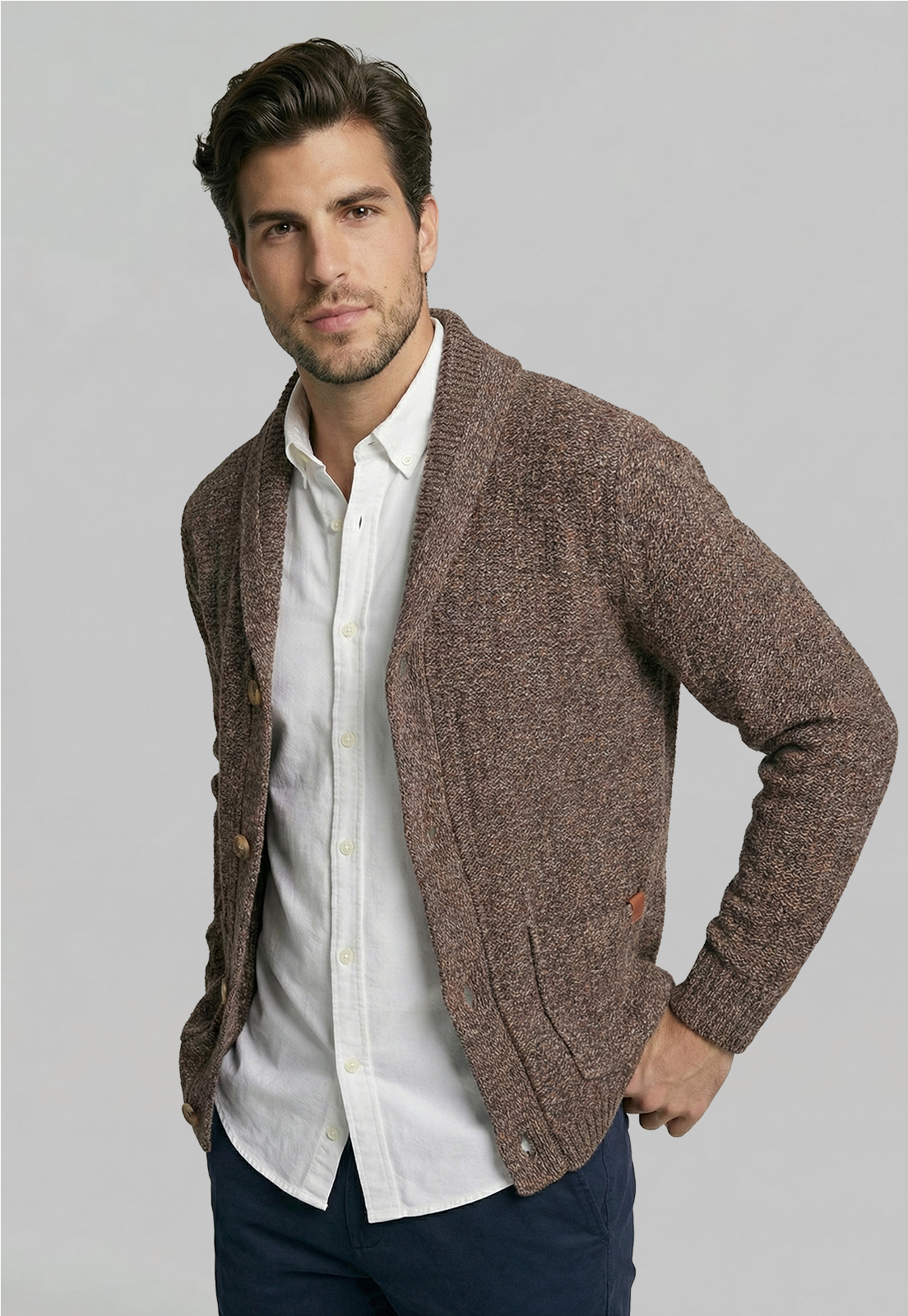 CARDIGAN DENVER BROWN - 1