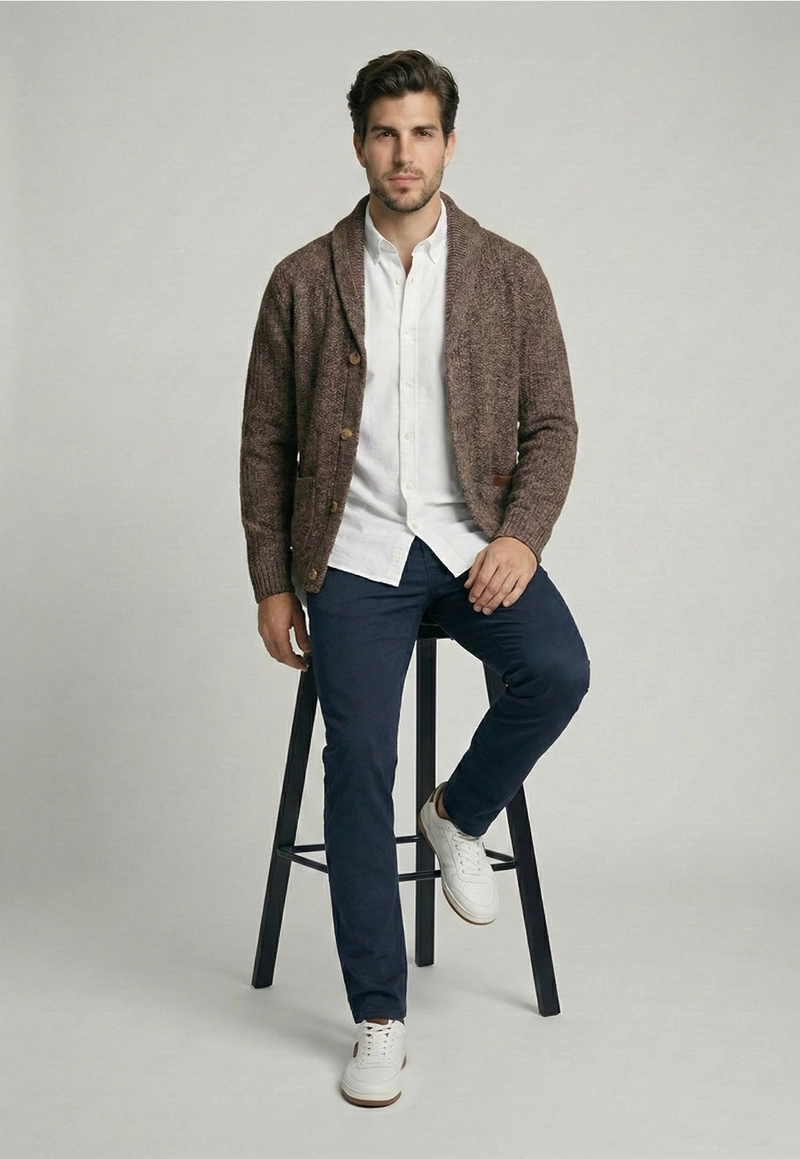 CARDIGAN DENVER BROWN - 5