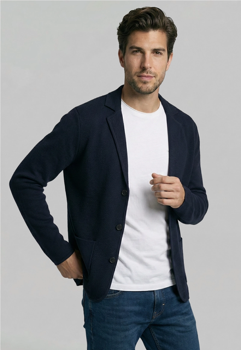 CARDIGAN BURBANK NAVY - 1