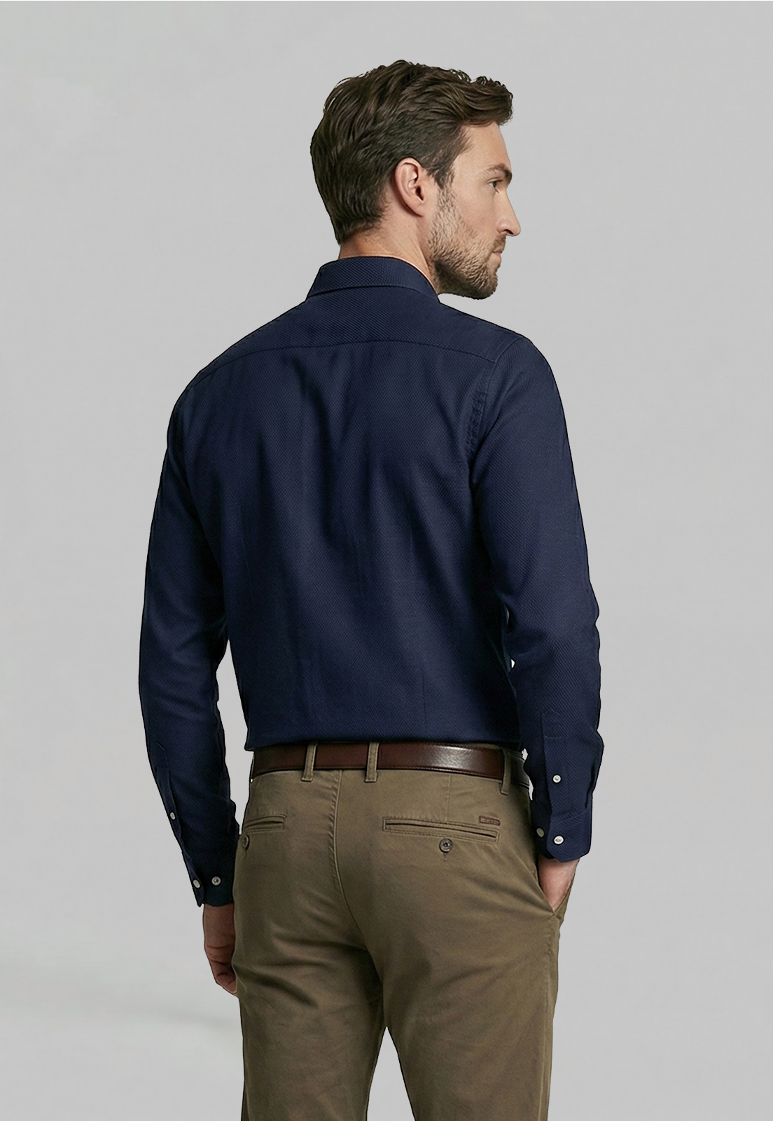 CAMISA SMART CASUAL CLARKSVILLLE NAVY - 4