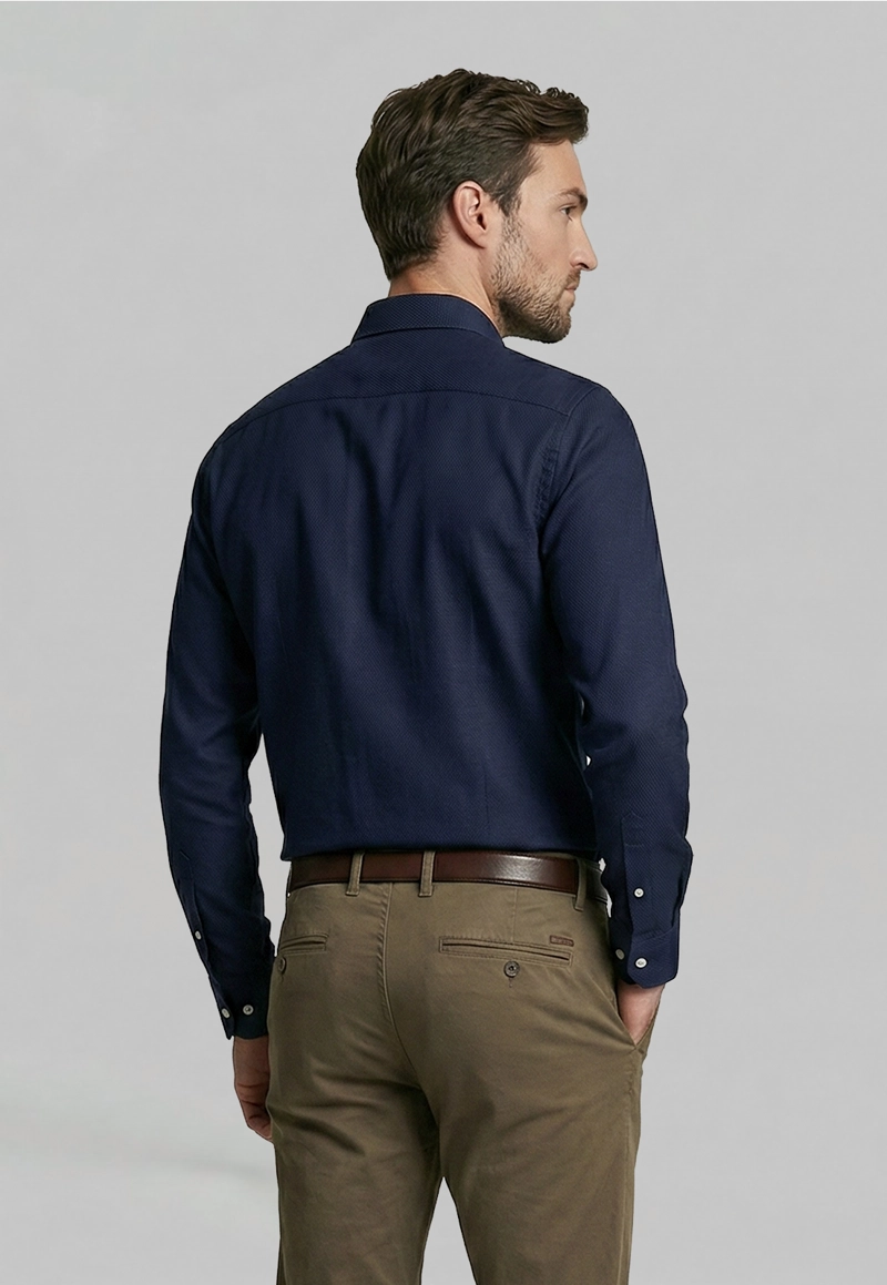 CAMISA SMART CASUAL CLARKSVILLLE NAVY - 4