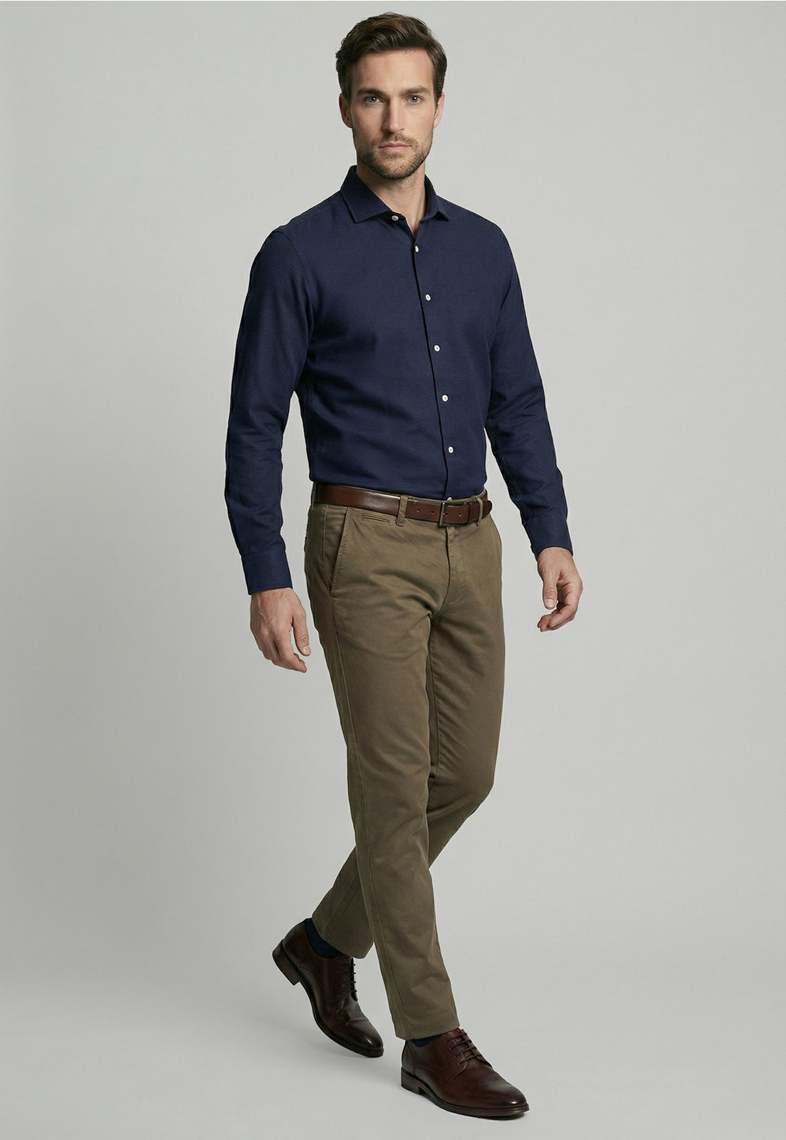 CAMISA SMART CASUAL CLARKSVILLLE NAVY - 5