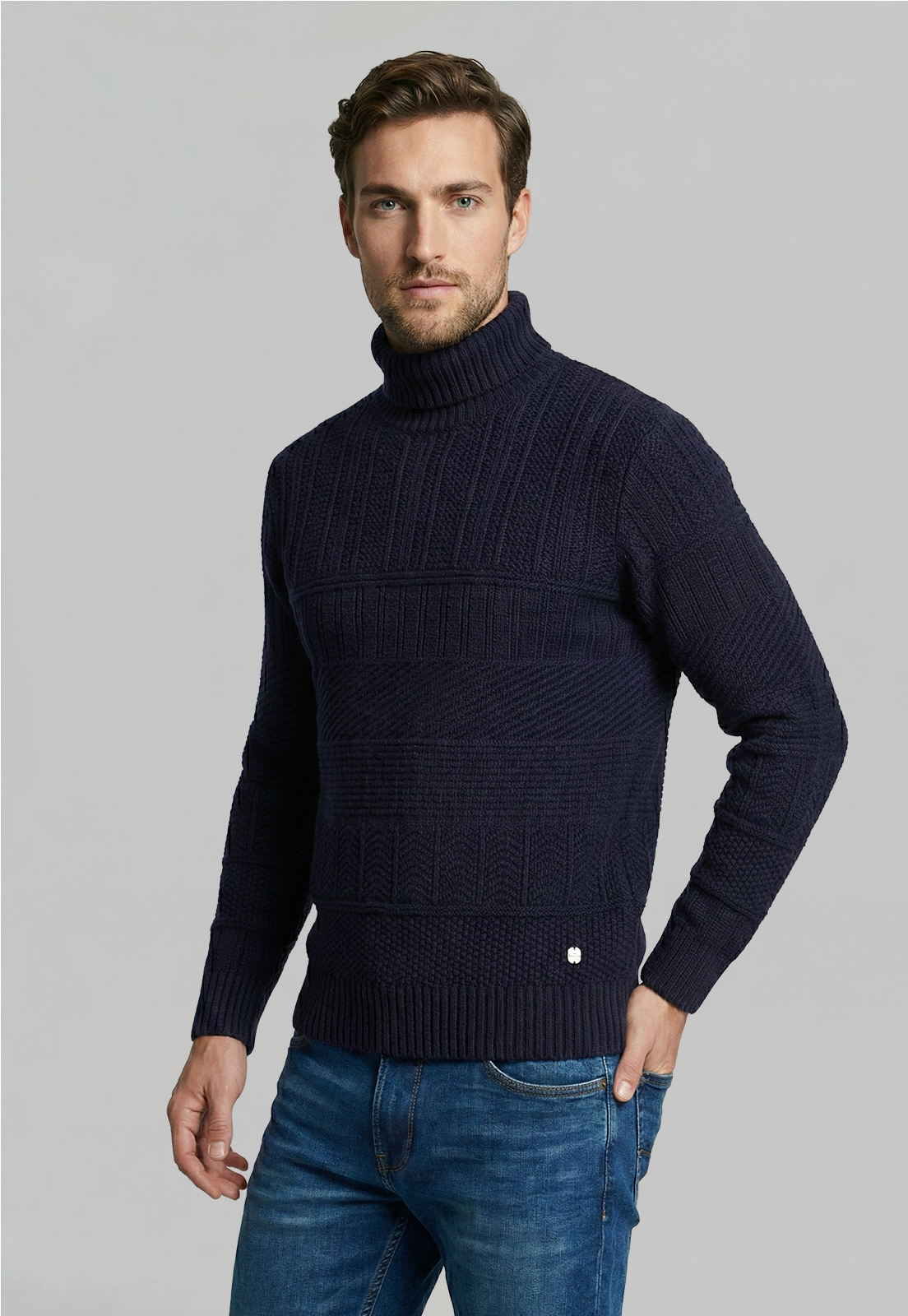 SWEATER CHICAGO NAVY MELANGE - 1