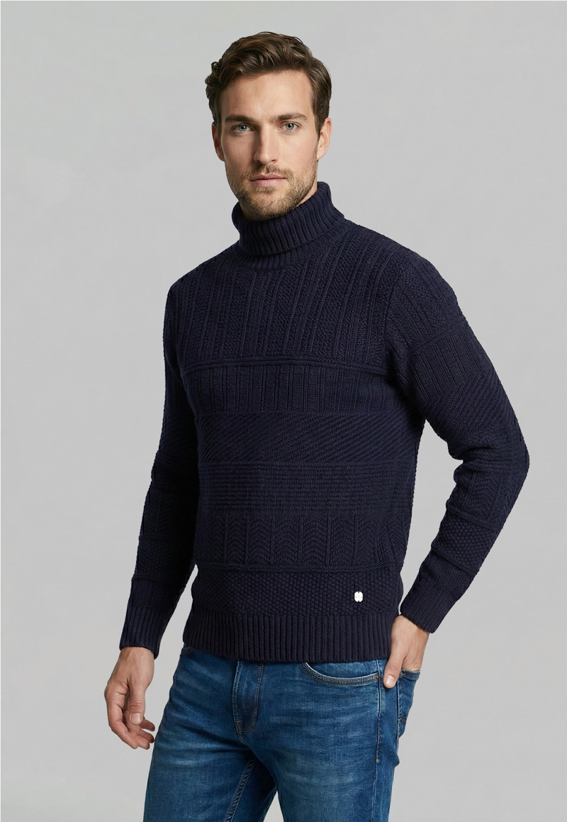 SWEATER CHICAGO NAVY MELANGE - 1