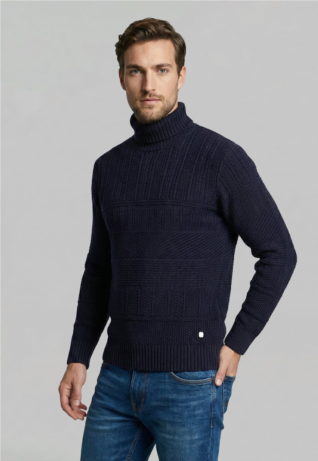 SWEATER CHICAGO NAVY MELANGE - 1