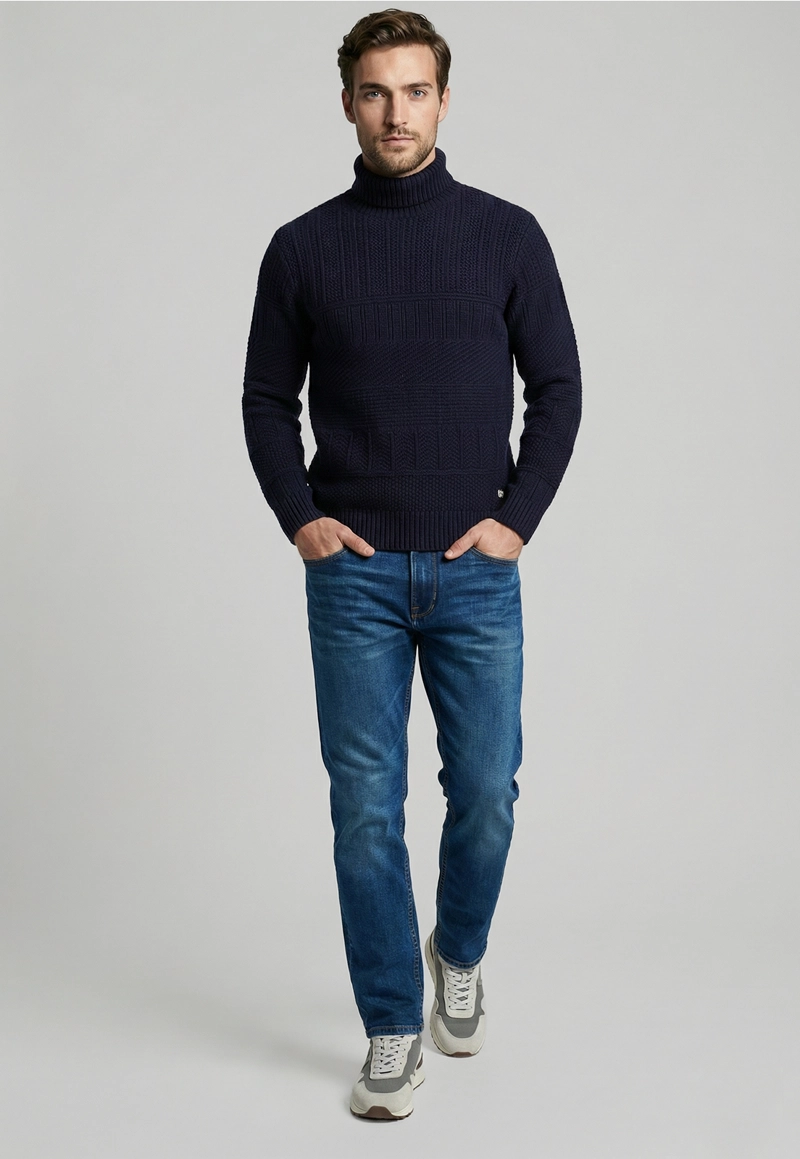SWEATER CHICAGO NAVY MELANGE - 2