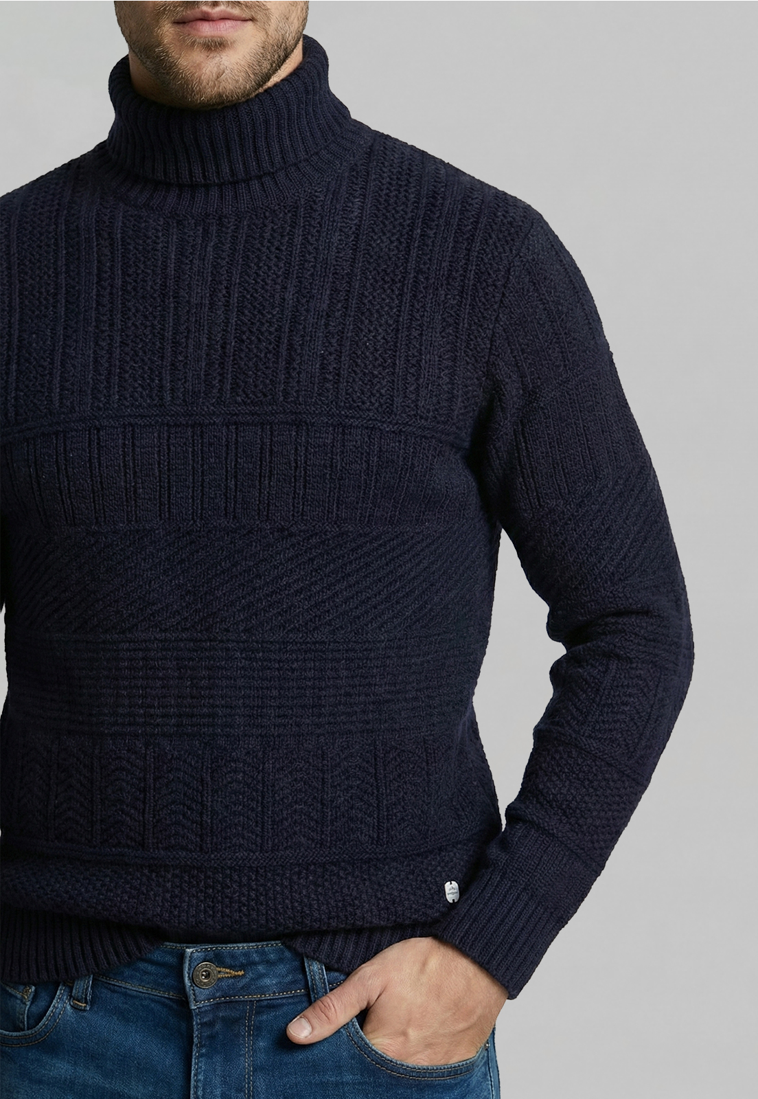 SWEATER CHICAGO NAVY MELANGE - 3